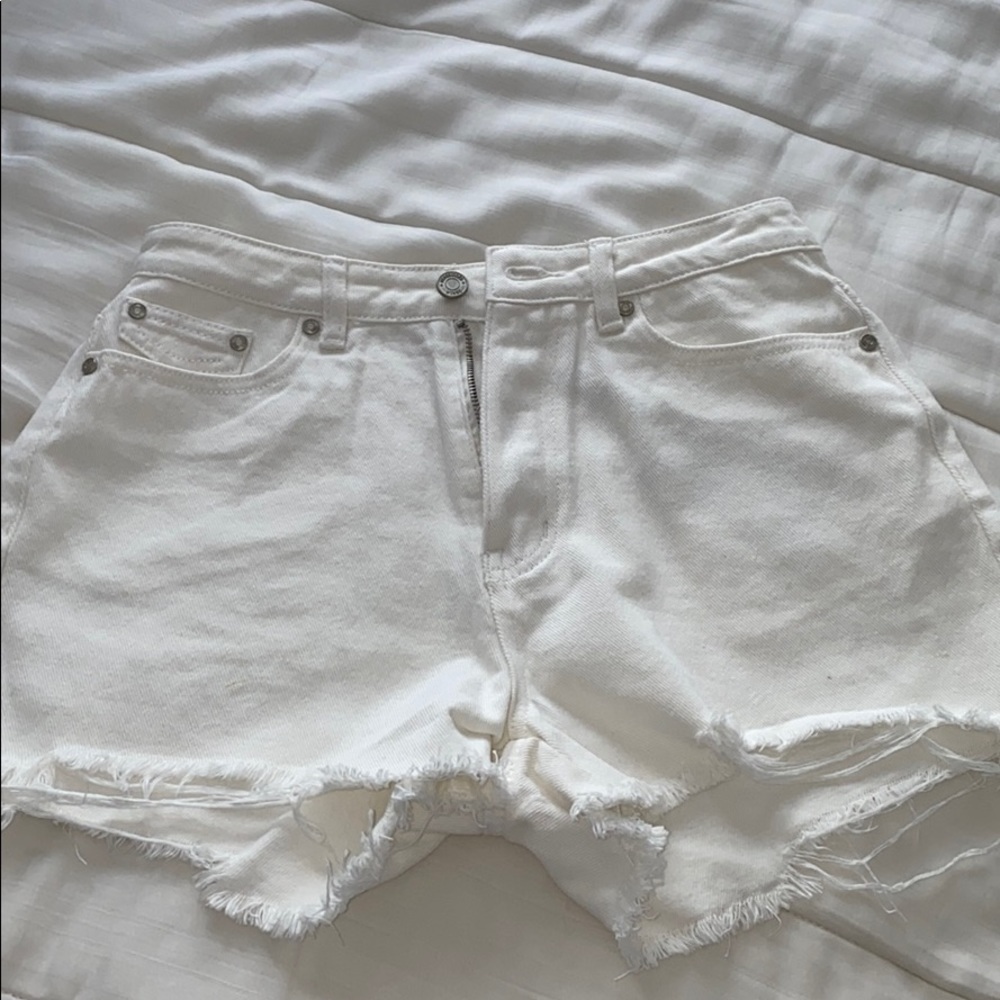 White Jean Shorts
